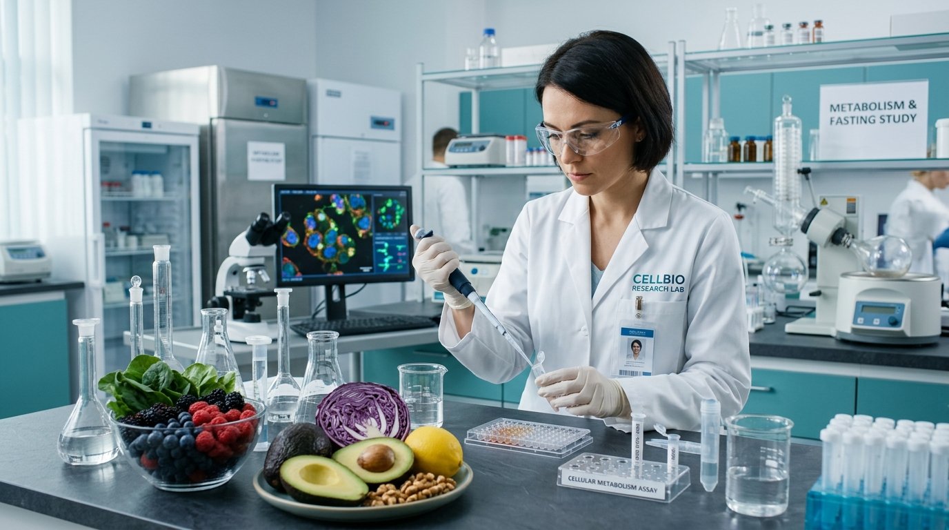 Biochemical laboratory analysis of cellular fasting metabolism and AMPK pathways